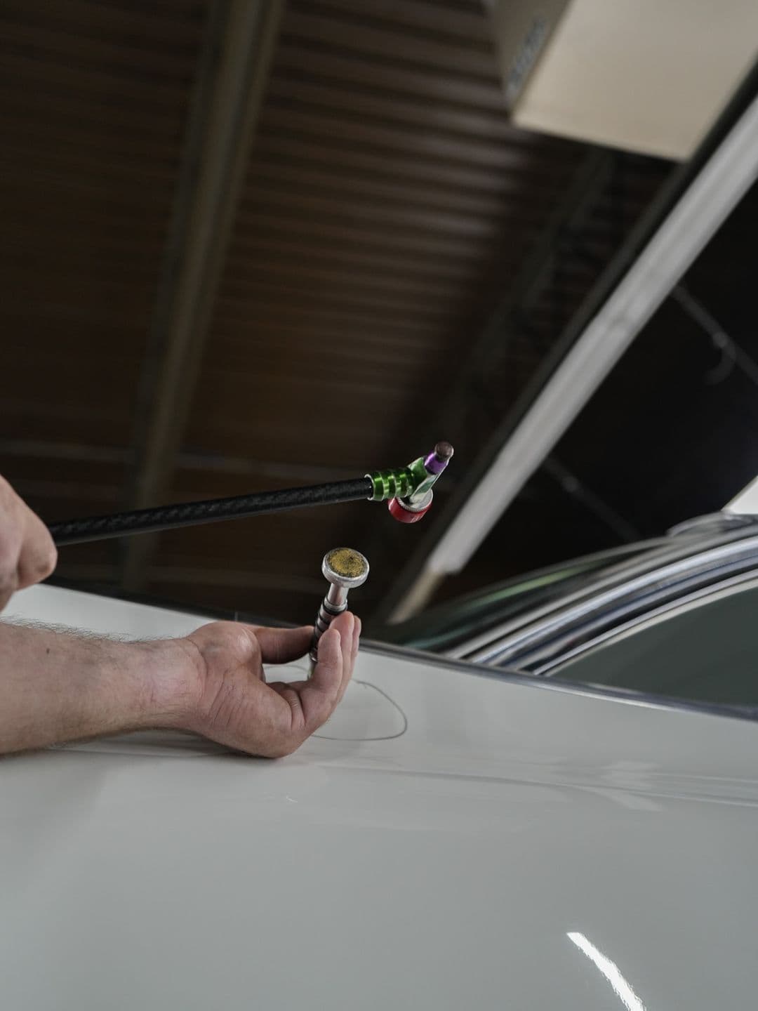 1960 Cadillac Coupe de Ville, stage 1 paint correction + pdr + chrome polish at Woks Detailing, photo 9