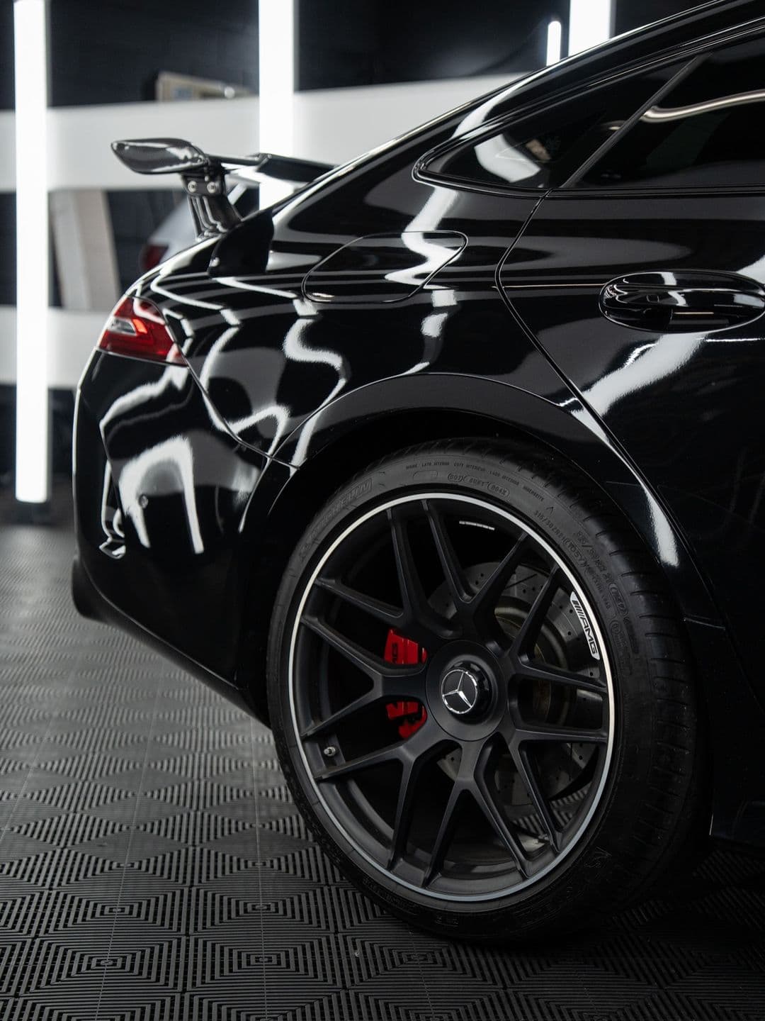 Mercedes-AMG GT 63, paint correction + carbon spoiler + chrome delete at Woks Detailing, photo 6