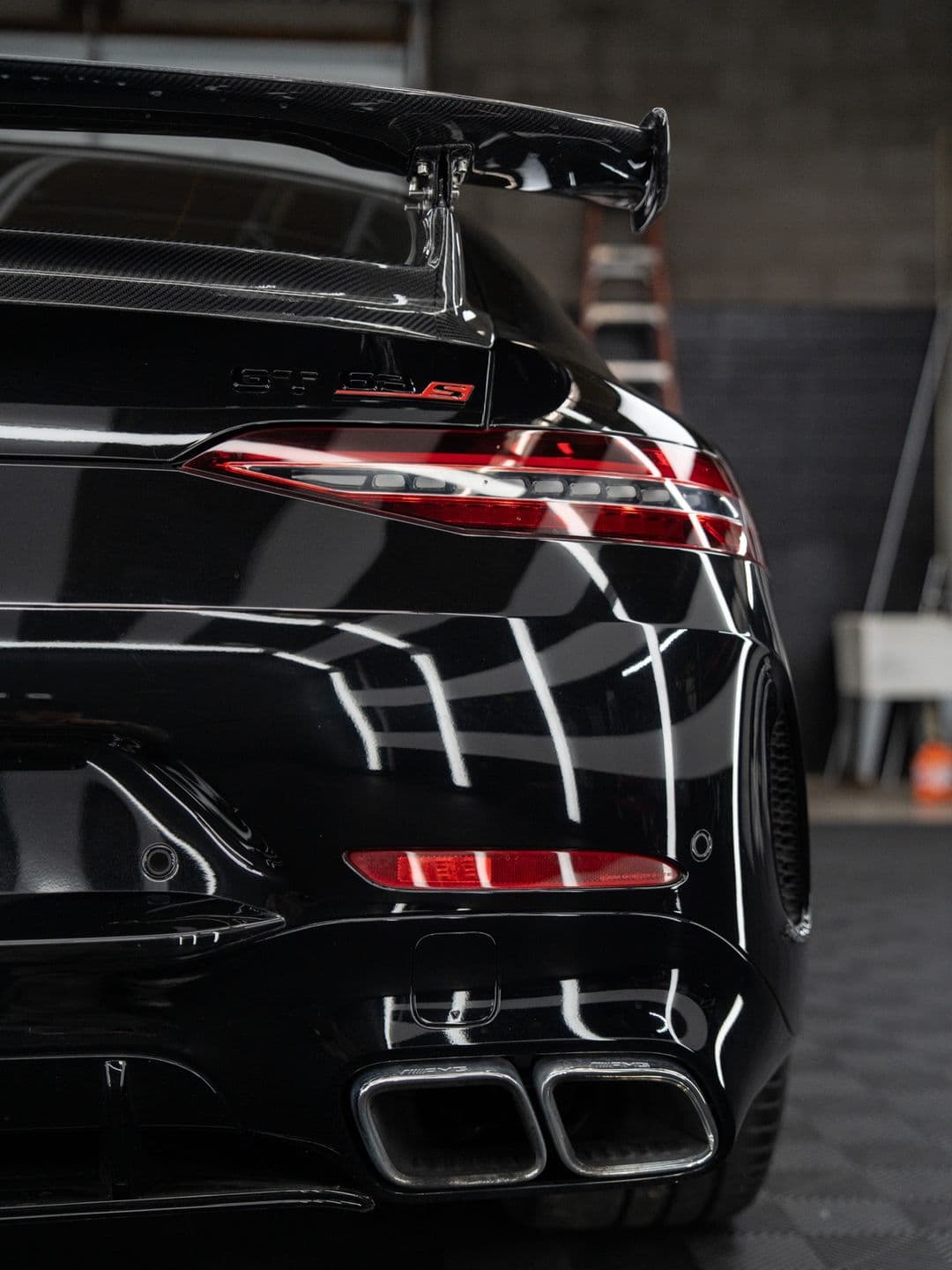 Mercedes-AMG GT 63, paint correction + carbon spoiler + chrome delete at Woks Detailing, photo 7