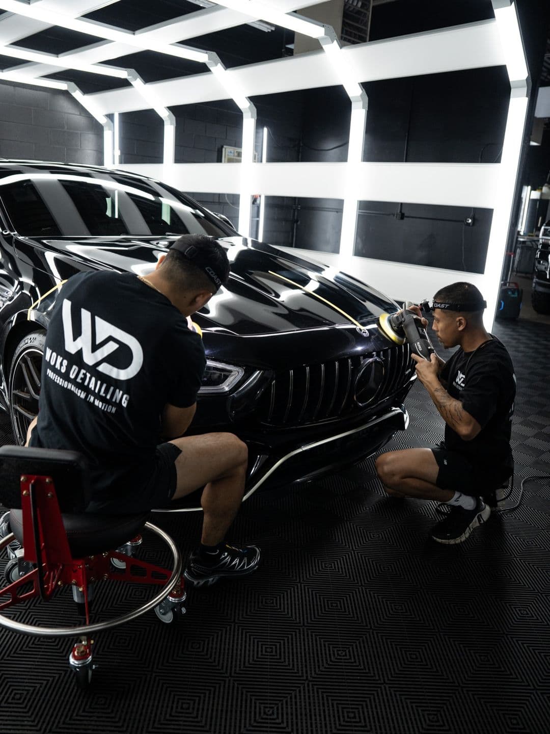 Mercedes-AMG GT 63, paint correction + carbon spoiler + chrome delete at Woks Detailing, photo 10