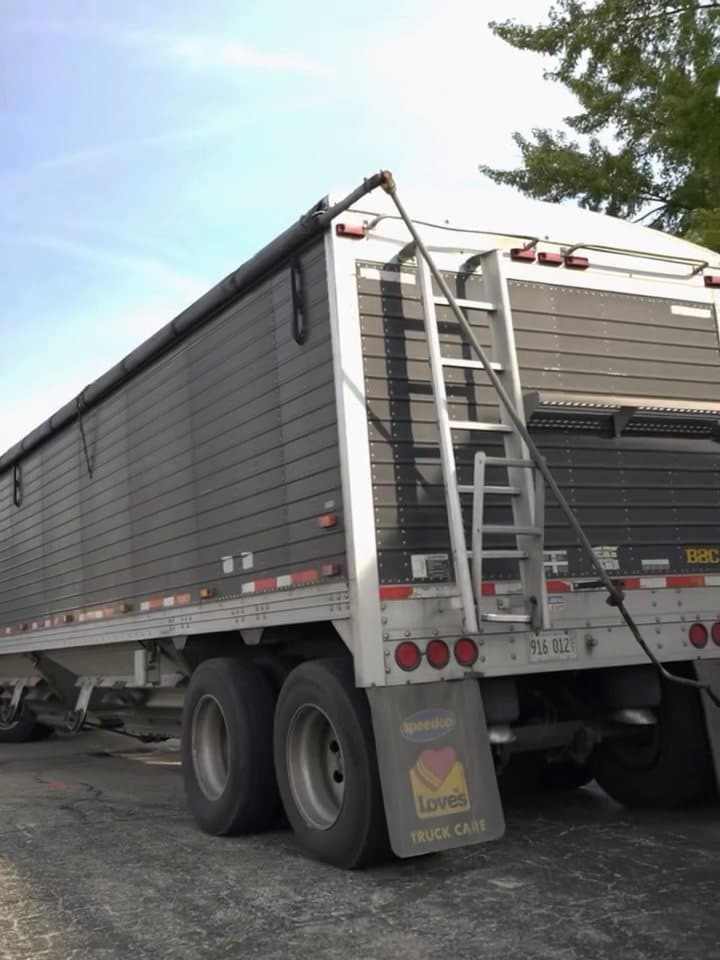 Semi truck and trailer, basic exterior wash at Woks Detailing, photo 2